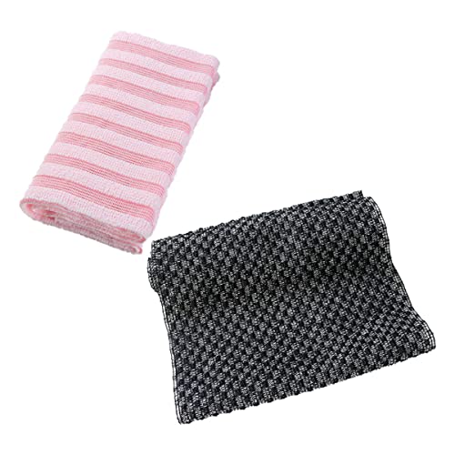 Healeved 2St Badetuch sanitär putztuch badezimmer-zubehã¶r hautpflege slack Luffa-Schwamm Waschlappen Kühlung Handtücher Netz bequemes Duschtuch Bad Körperreinigungstuch Polyester von Healeved