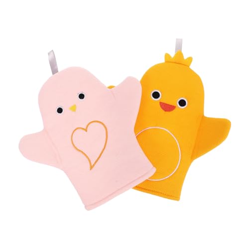 Healeved 2stücke Cartoon Junge Mädchen Bad Handschuhe Peeling Handtücher Aus Hochwertigem Material Für Camping Und Reisen Mit Rauer Seite Zum Anregen Der Durchblutung Und Leichtem von Healeved
