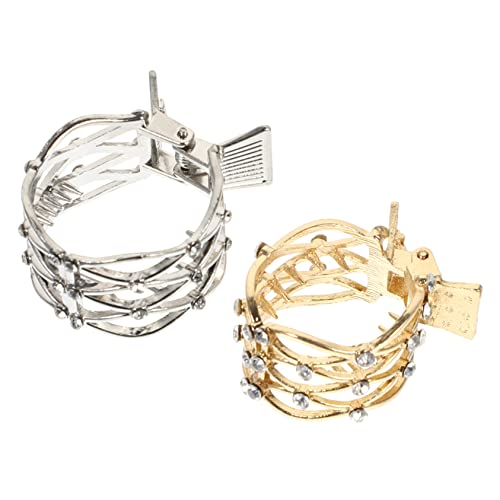 Healeved 2stücke Haarklammern Für Frauen Kristallhaarklammern Aus Metall Kleine Haarklammern Für Dickes Haar Elegantes Haaraccessoire Für Alltag Und Besondere Anlässe von Healeved
