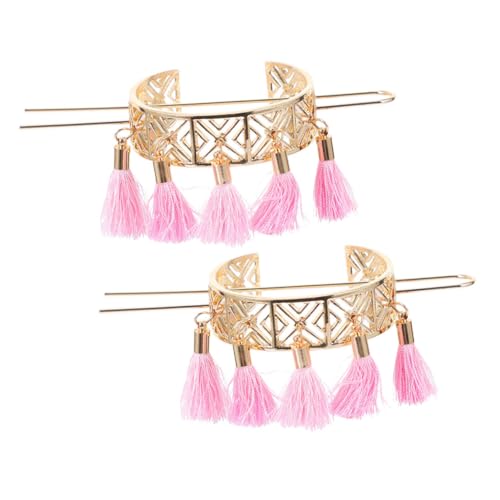 Healeved 2St Haarschmuck Retro-Haarnadeln tragbare Kit-Dekoration Rutschfeste Haarnadeln Geldbörse Haar - Lange Quastenkopfkette Kopfschmuck für Frauen Zinklegierung Rosa Healeved 2St Haarschmuck Retro-Haarnadeln tragbare Kit-Dekoration Rutschfeste Haarnadeln Geldbörse Haar - Lange Quastenkopfkette Kopfschmuck für Frauen Zinklegierung Rosa von Healeved