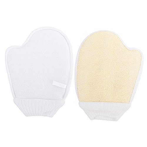 Healeved 2St Luffa-Badetuch luffa handschuh exfoliating glove Peeling-Luffa-Körperpeeling Massagehandtücher Handtuch Handschuhe Badehandtücher Badeschrubber gefrostet Werkzeug Garn von Healeved