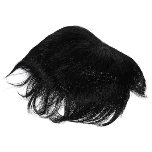Healeved 2St Overhead-Ersatzblock toupee for men echthaar+perücke Echthaar-Perücke haarperücke Haarteil Herren Männer kurz Perücken für Frauen Männer Perücke kahles Ersatzhaar Black von Healeved