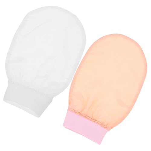 Healeved 2St Schönheitsbadetuch Peeling-Badeschwamm Luffa-Handschuhe Seidenwaschlappen Luxuriöses Handtuch Peelings abgestorbener Hautentferner für den Körper Gesichtswaschlappen Die Seide von Healeved