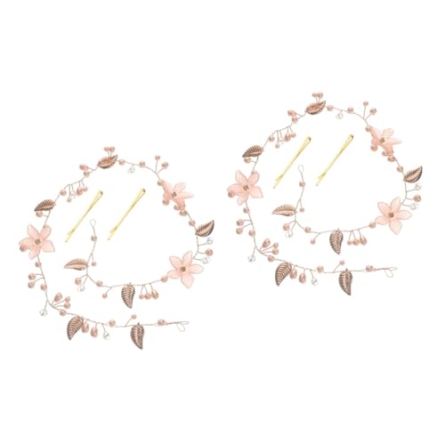 Healeved 2stücke Blumen Haarband Für Braut Elegantes Hochzeits-haarstück Mit Blumen Und Blättern-design Bequemes Tragegefühl Für Besondere Anlässe Für Frauen Und Mädchen von Healeved