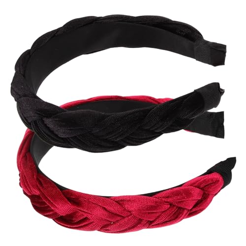 Healeved 2stücke Gepolstertes Stirnband Für Damen Mädchen Breites Bequemes Haarband Aus Tuch Stylische Partyfrisurenaccessoires Zum Tragen Und Dekorieren von Healeved