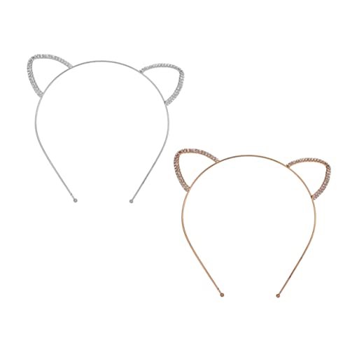 Healeved Dekorative Katzenohr-stirnbänder für Kinder Strass-legierung Haarband Set von Healeved