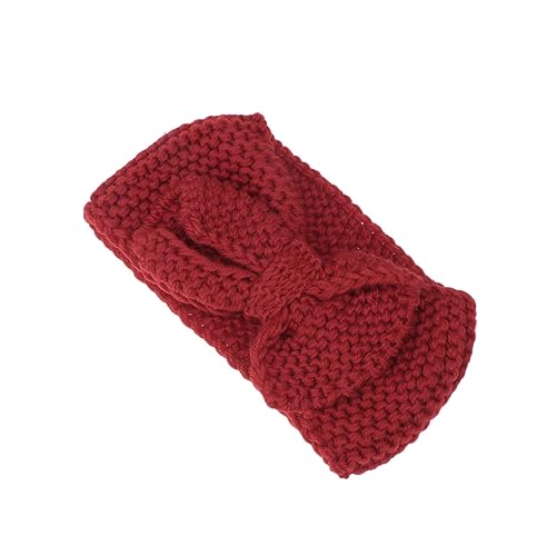 Healeved 2stücke Gestrickte Haarband Mit Schleife Warmes Stirnband Für Frauen Modisches Kopfschmuck Purpurrot Für Herbst Und Winter Für Verschiedene Frisuren Und Outdoor-aktivitäten von Healeved