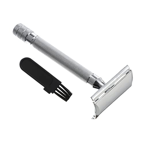 Healeved 2St manueller Rasierer wiederverwendbarer Rasierer afeitadora de para hombre Trimmer slico chee Gesichtsrasierer Sicherheitsrasierer Der Griff aus einer Aluminiumlegierung Weiß von Healeved