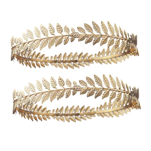 Healeved 2stücke Stirnband Hochzeit Braut Haarband Party Kopfschmuck Gold Stirnband Für Hochzeit Geburtstag Weihnachten von Healeved