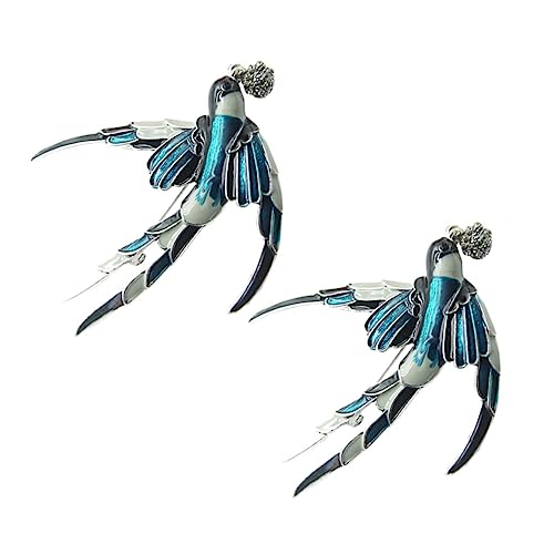 Healeved 2stücke Zwei-teilige Legierungs-brosche Mit Geschmücktem Vogel-design Stilvolle Anstecknadel Mit Funkelndem Stein Für Kleidung Taschen Schals Und Zubehör von Healeved
