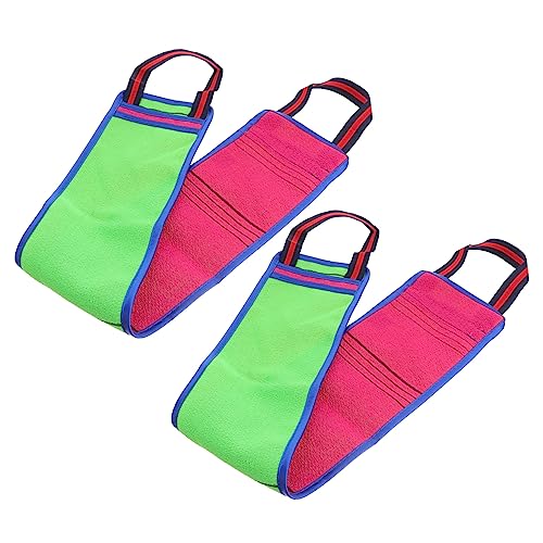 Healeved 2Stücke Duschtuch Rückenpeeling Handtuch Langes Strip Peeling Handtuch Für Körperreinigung Doppelseitiges Duschtuch Zur Effektiven Hautpflege Und Rückenschrubben von Healeved