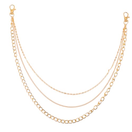 Healeved 2Stücke Metall Hosenkette Für Männer Frauen Punk Style Jeanskette Mit Starkem Hummerverschluss Accessoires Für Hip Hop Mode Persönliche Gestaltung von Healeved