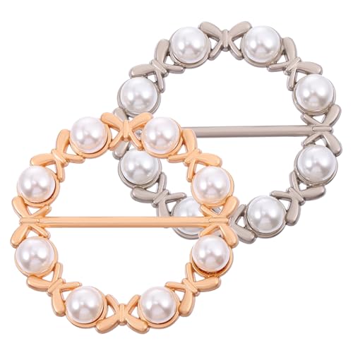 Healeved 2stücke Schal Schnalle Seidenschalhalterverschluss Schalclip Befestigung Schalring Kleidung Clip Verschluss von Healeved