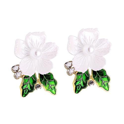 Healeved 2stücke Blumen Brosche Mit Strasssteinen Perlenbrosche Aus Legierung Für Partys Hochzeiten Alltagsoutfit Pulloverbrosche Mit Perlmutt-details Schalbrosche Als Dekoration Für von Healeved