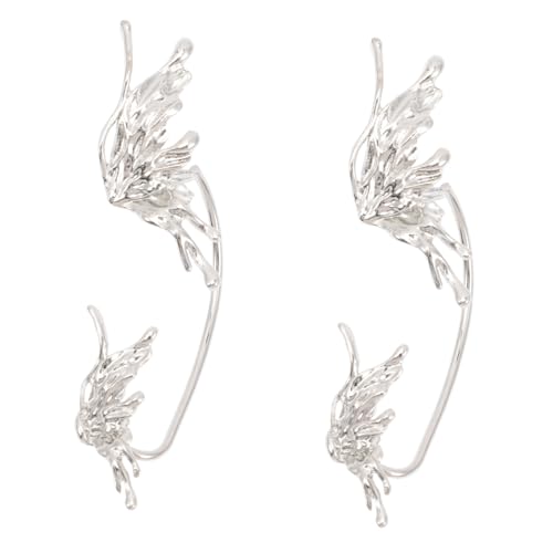 Healeved 2stücke Schmetterling Ohr Cuff Wrap Mädchen Ohr Cuff Kein Piercing Ohrclip Crawler von Healeved