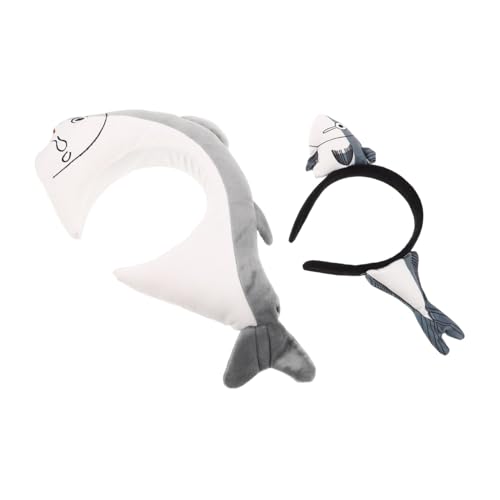 Healeved 2stücke Haarreif Mit Fischmotiv Cartoon-stirnband -thema Lustiges Meerestier-haarteil Wasch-spa-accessoire Für Kostümveranstaltungen von Healeved