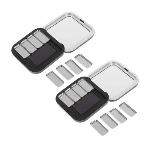 Healeved 2stücke Leere Make-up-paletten Lidschatten-paletten-behälter Zum Aufbewahren Augenbrauenpuder Kompaktes Und Kosmetik-organizer Für Reisen von Healeved