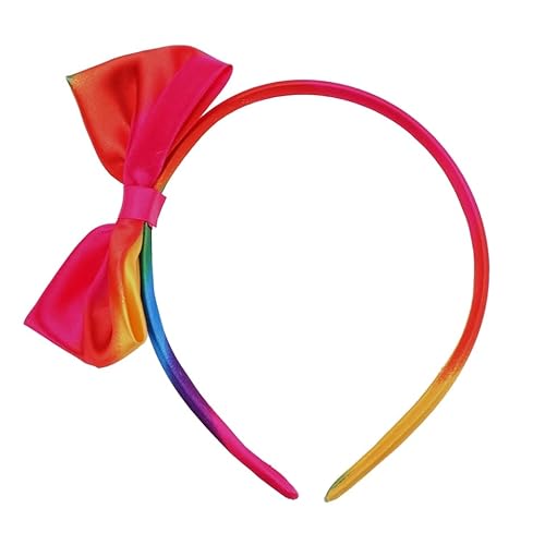 Healeved 2er Set Regenbogen Haarreifen FüR MäDchen,Stirnband mit Schleife Schleifenfrisur Vielseitig Einsetzbar FüR Geburtstage, Babypartys, Fotokabinen-Requisiten, KostüMpartys Und TäGliches Tragen von Healeved