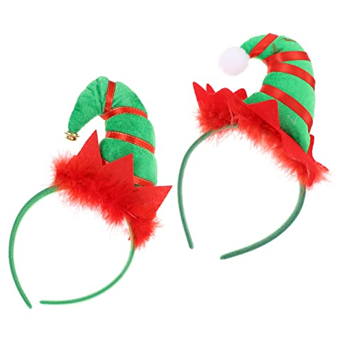 Healeved 2stücke Weihnachts-haarreif Mit Glocken Und Federn Kreative Party-accessoires Für Festlichkeiten Ergänzung Für Kostümpartys Und Feiertagsfeiern von Healeved