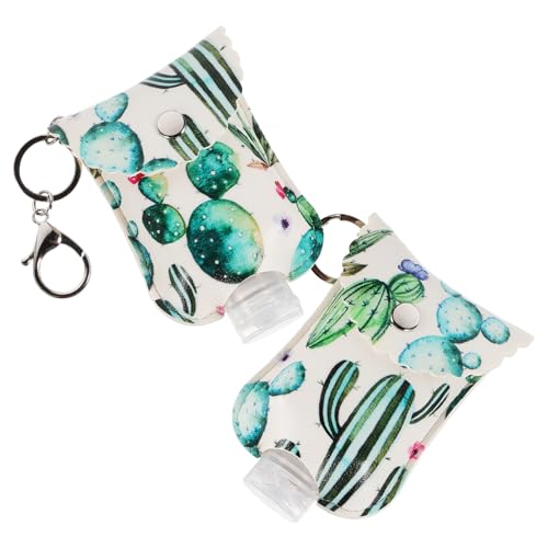 Healeved 2sätze Flaschenetui Aus Leder Reiseflaschenetui Leeres Flaschen-schlüsselanhängerhalter Geeignet Für Reisen Und Geschäftsreisen von Healeved