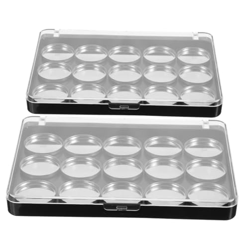 Healeved 2sätze Leere Augenmakeup Palette Mit Metallplatten Individuellen Gestaltung Und Aufbewahrung Von Lidschatten Und Und Langlebige Und Eisenkonstruktion Für Vielseitige Nutzung von Healeved