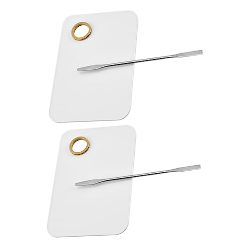 Healeved 2sätze Mischpaletten Für Make-up Und Nagelfarben Mit Spachtel Geeignet Für Nagellack Und Lidschatten-mischungen Einfach Zu Reinigen Verwenden von Healeved