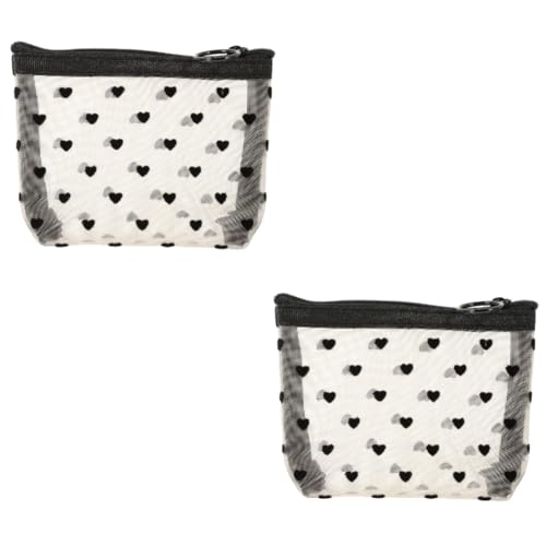 Healeved 2sätze Transparente Kosmetiktaschen Große Kapazität Für Und Alltag Praktischer Reiseorganizer Mit Herzmuster Teiliges Für Damen Und von Healeved