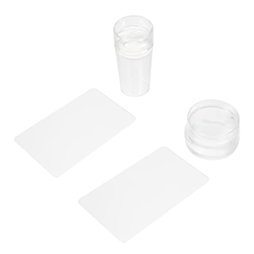 Healeved 2satz Nagelstempel Aus Silikon Maniküre-stempel Für Nailart Transparenter Stempel Mit Schaber Geeignet Für Anfänger Und Profis von Healeved
