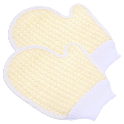 Healeved Badezimmerzubehör 2 Stück Badetuch Körperreinigungshandschuhe Peeling-handschuhe für Bad Hals Rücken Beine Arme von Healeved
