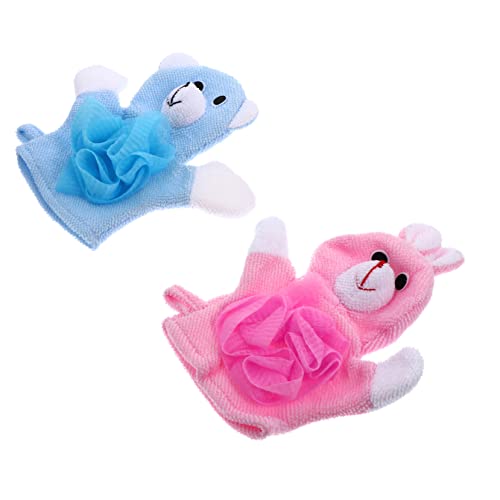 Healeved 2stücke Badeschrubber Mit Cartoon-tieren Dusche Peeling Bad Handschuhe Dualseite Dusche Handschuhe Für Junge Mädchen Und Kleinkinder Sanftes Peeling Und Massage Für Beine Und von Healeved