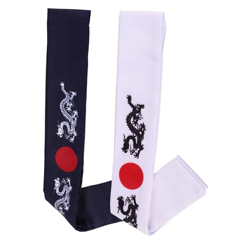 Healeved 2stücke Japanisches Stirnband Atmungsaktive Und Dekorative Karate-stirnbänder Für Männer Frauen Für Sport Kochen Und Kostüme von Healeved