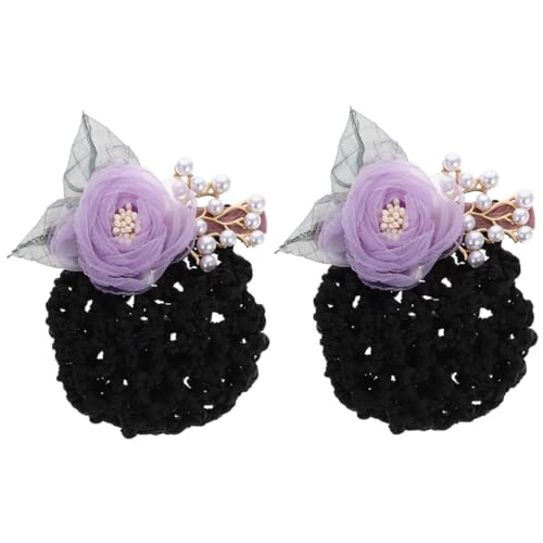 Healeved 2stücke Blumen-haar-netzclips Für Damen Stilvolle Haaraccessoires Haarklammern Für Haarknoten Und Bequeme Haarbedeckung Für Alltag Und Besondere Anlässe von Healeved