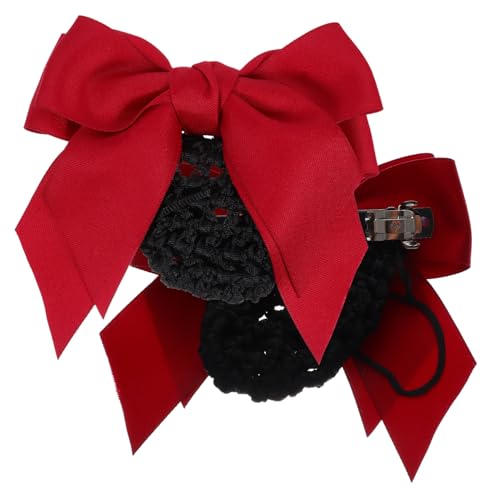 Healeved Elegante Damen Haarknotennetz Clips Mesh Bowknot Haarspangen Service Haarnetze von Healeved