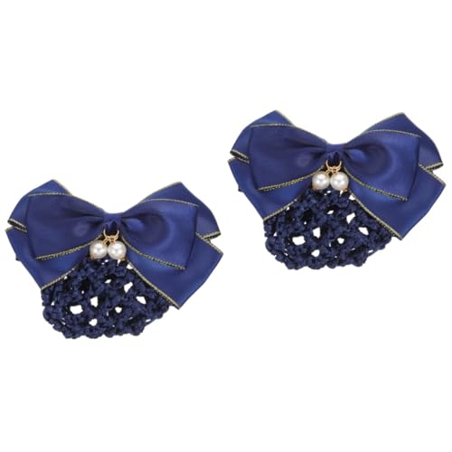 Healeved 2stücke Haarnetz Mit Schleife Für Dutt Elegante Haarklammer Zur Abdeckung Für Stewardessen Und Berufstätige Frauen Breiter Einsatzbereich Stilvolles Haaraccessoire Für von Healeved