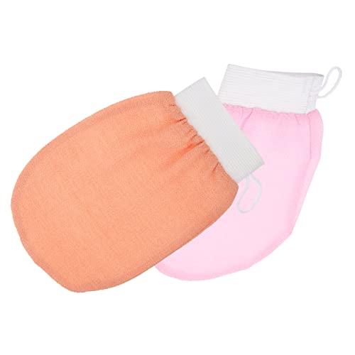 Healeved 2st Handschuhe Schrubben Kinder Reinigungshandschuhe Spa-handschuhe Handtücher Waschen Handschuhe Badeschäumende Fäustlinge Babyhandschuhe Spitzenhandschuhe Badehandschuhe Rayon von Healeved