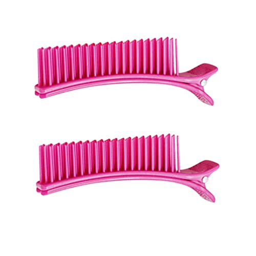 Healeved 2st Krokodilklemmen Haare Haarstyling-stift Haarspangen Kunststoff Salon Clip with Comb Haarspangen Zum Stylen Von Abschnitten Haarspangen Für Den Nein Damen Sektion Frisierkamm von Healeved