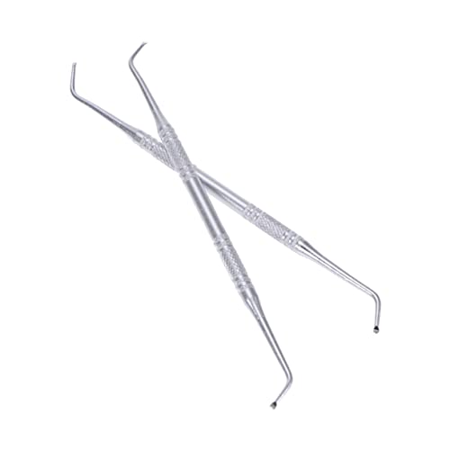 Healeved 2stücke Nagelreiniger Aus Edelstahl Nagelhautentferner-löffel Nagelhautlöffel Nagelhautschäler-schaber Nagelschieber-löffel Doppel-seite Zehennagel Reiniger Tool von Healeved