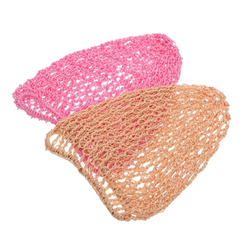 Healeved Haarnetz-mütze für Damen 2er-pack Gehäkeltes Netz-haarnetz für Den Schlaf Haare Zum Gesichtswaschen und Schminken von Healeved
