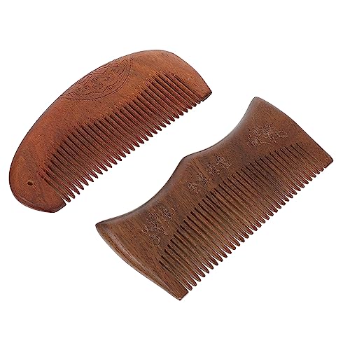 Healeved 2stücke Sandelholzhaarbürsten Antistatische Kopfhautmassagebürsten Für Frauen Und Männer Für Haartypen Lange Kämme Sanfte Pflege Und Haarwachstumsstimulation von Healeved