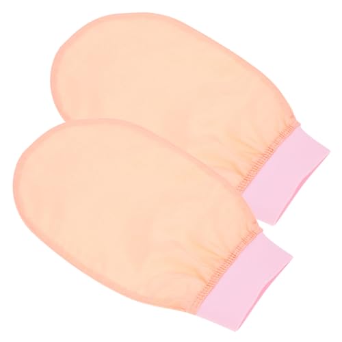 Healeved 2st Schlammbad Handtuch Luffa-handschuhe Körperwaschbürste Peeling-handschuhe Peeling-rückenschrubber Duschhandschuhe Peeling-körperwäscher Rosa Seidig Lieferungen Die Seide von Healeved