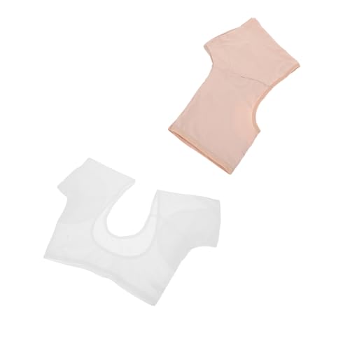 Healeved 2 Stück Atmungsaktive Wiederverwendbare Schweißschutzweste für Damen Tragbare Achselhöhlen Pads Baumwolle und Polyester Schweißabsorbierend für Sport und Alltag von Healeved