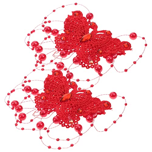 Healeved Haarspangen Mit Spitzen-schmetterlingen 2 Stück Haarspangen Für Damen Stilvoll Für Den Alltag Weihnachten Feiertage von Healeved