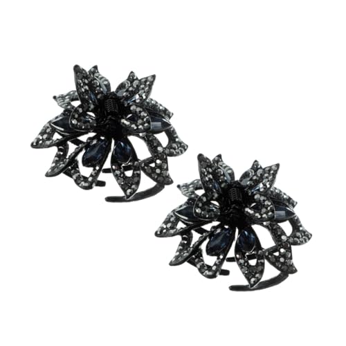Healeved 2stücke Haarklammern Mit Strass Stilvolle Haarspangen Für Damen Eleganter Haarschmuck Für Besondere Anlässe Geeignet Für Dickes Und Dünnes Haar Modisches Accessoire von Healeved