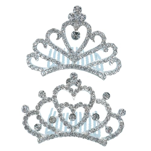 Healeved 2pcs Mädchen Strass Krone Für Baby Mädchen Phantasie Kleid Dekorative Kinder Krone Haar Ornament Tuck Kamm von Healeved