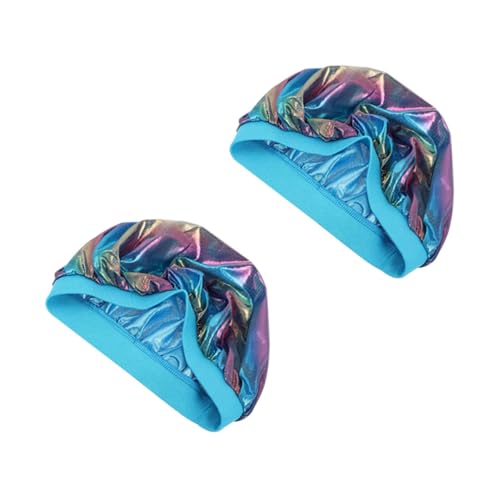 Healeved 2stücke Kinderhauben Schlafmütze Junge Mädchen Haarschutz Elastische Bonnets Für Dusche Und Waschen Schlafmütze Für Kleinkinder von Healeved