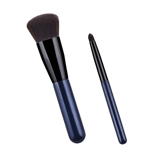 Healeved 2stücke Kosmetikpinsel Nylonborsten Und Holzgriff Make-up-pinsel Für Puder Und Pinselset Für Damen von Healeved