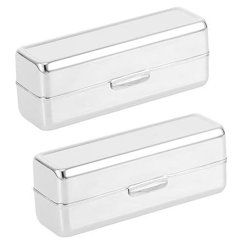 Healeved 2stücke Lippenstift Aufbewahrungsbox Tragbarer Lippenstift Organizer Tasche Mit Spiegel Kosmetische Lagerung Für Lippenstifte Lipgloss Ölroller von Healeved