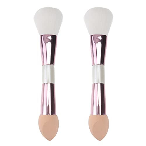 Healeved 2stücke Make-up-pinsel Kosmetikpinsel Mit Zwei Köpfen Multifunktionales Make-up-tool Für Verblenden Konturieren Lidschatten Highlighter Foundation von Healeved