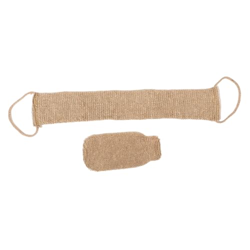 Healeved 2stücke Rückenwaschhandschuhe Aus Sisal Für Körperpeeling Mit Langem Griffdesign Natürliches Peeling-waschset Für Damen Und Herren Geeignet Für Dusche Und Reise von Healeved