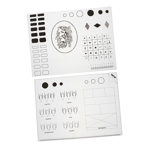 Healeved 2stücke Silikonmatte Für Nailart Praxis Waschbar Und Wasserfest Mit Schwarzen Akzentzonen Und Gitterlinien Für Stempel Und Farbtests Healeved 2stücke Silikonmatte Für Nailart Praxis Waschbar Und Wasserfest Mit Schwarzen Akzentzonen Und Gitterlinien Für Stempel Und Farbtests von Healeved